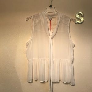 Sheer sleeveless top